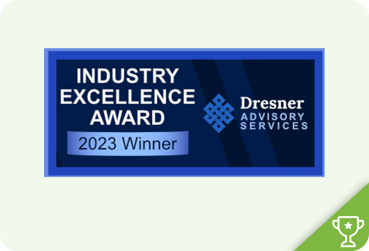 Winners badge for Dresner Industry excellence Award 2023
