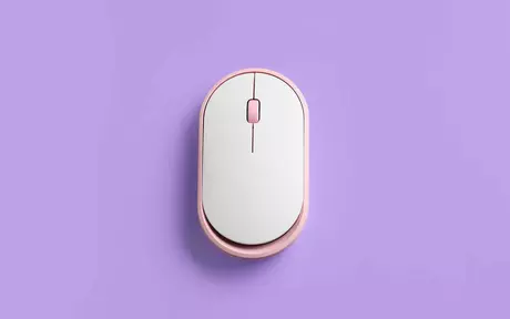 USB Mouse on a violet background