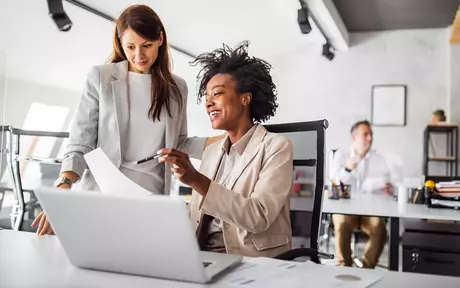 two women working in an office