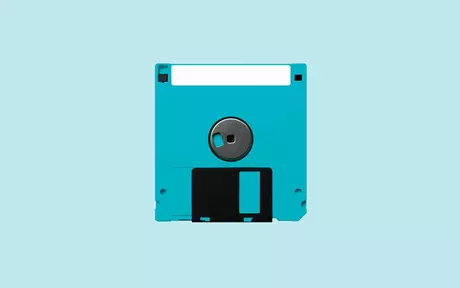 Blue floppy disk